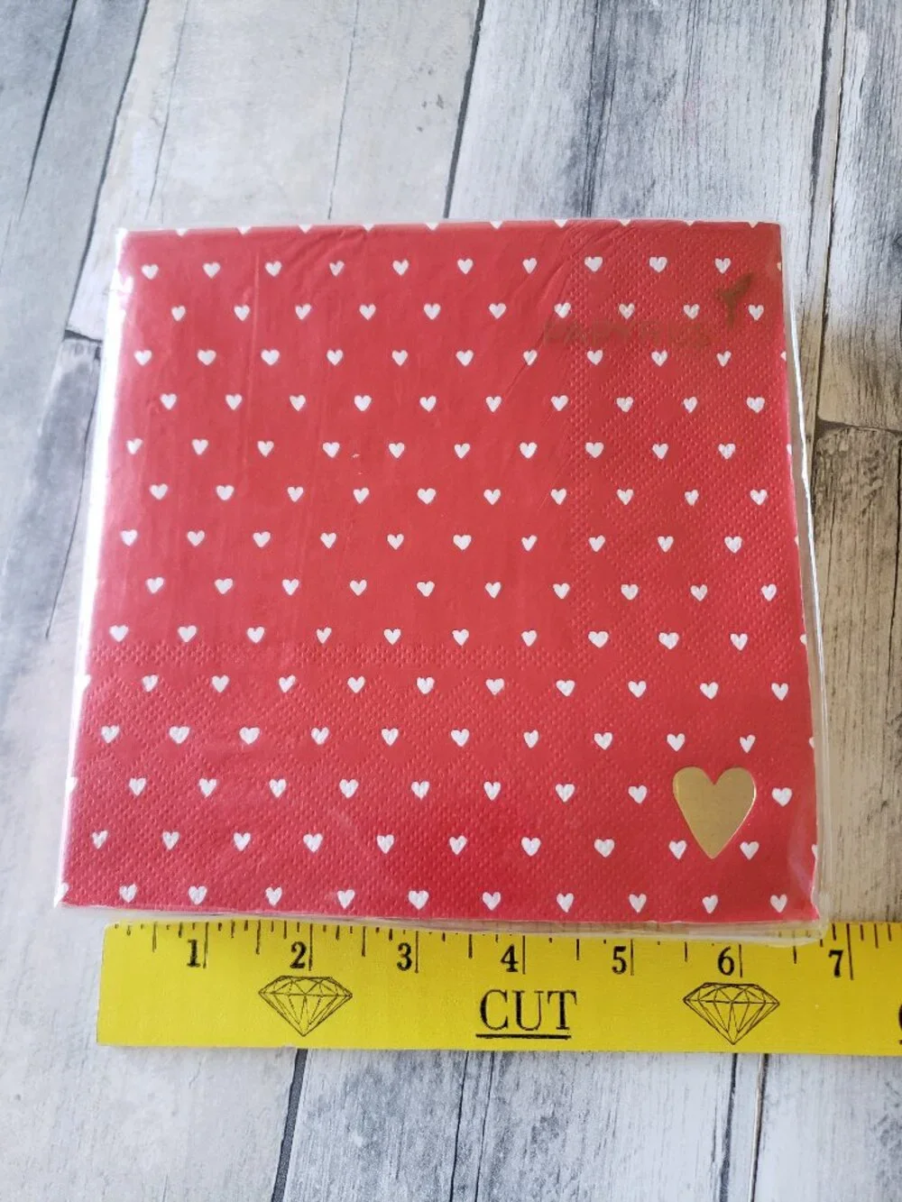 NWT - Papyrus Heart Paper Napkins 40ct. 6.5